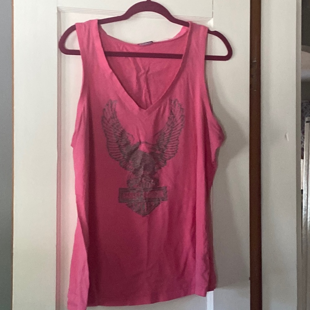Harley Davidson Pink Flowy tank top